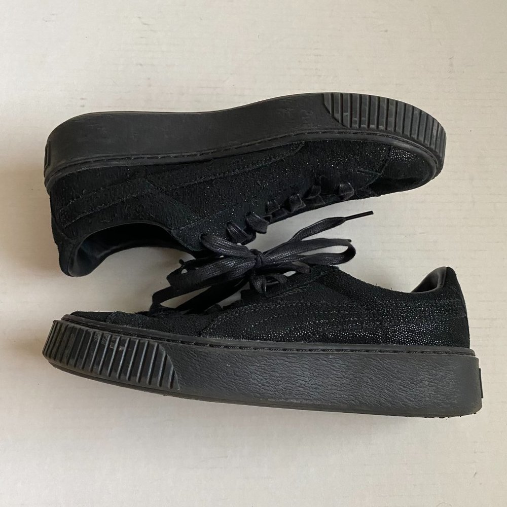 Black Sparkle Platform Puma Sneakers - Picture 5 of 8